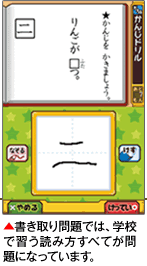 書き取り問題では、学校で習う読み方すべてが問題になっています。