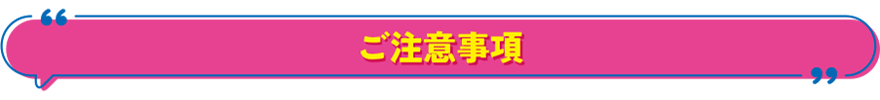 ご注意事項