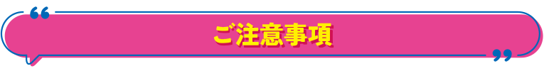 ご注意事項
