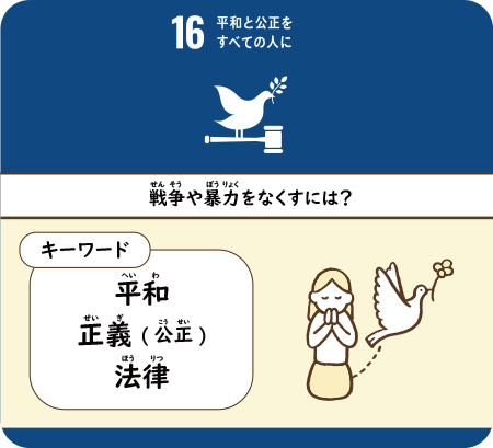 戦争や暴力をなくすには？　平和正義(公正)法律