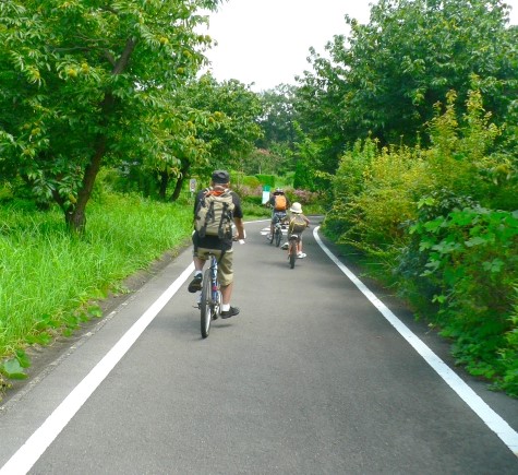 自転車親子