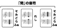 「間」の音譜