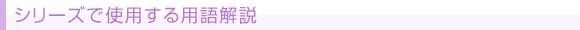 シリーズで使用する用語解説