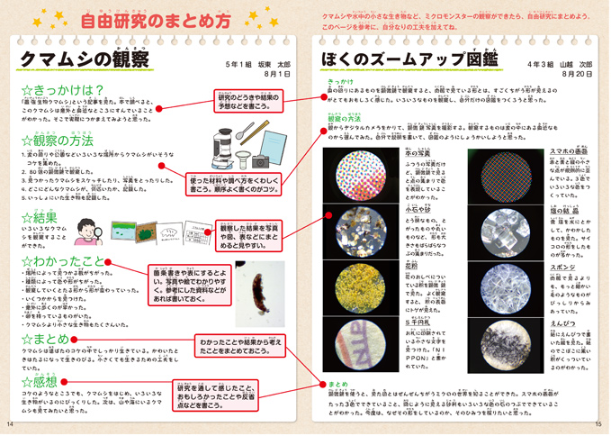 自由研究のまとめ方もばっちり！