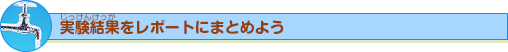 実験結果をレポートにまとめよう