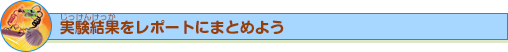 実験結果をレポートにまとめよう