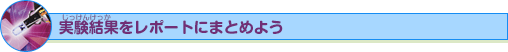 実験結果をレポートにまとめよう